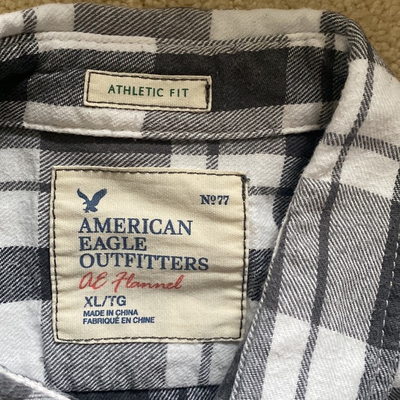 AE flannel grey patterned shirt xl - Picture 3 of 3